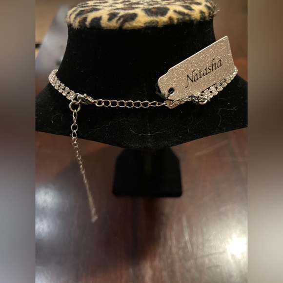 Natasha Silver Statement Necklace Cascade New with Tags - Picture 4 of 4